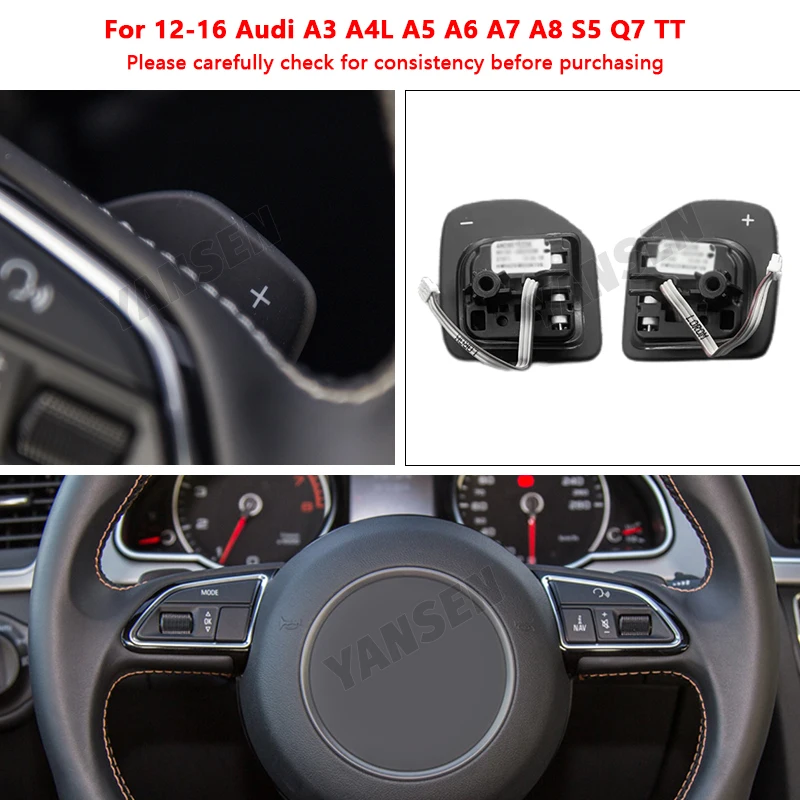 Koolstofvezel Auto Stuurwiel Shift Paddle DSG Uitbreiding Accessoires Voor Audi A3 A4L A5 A6L A7 A8 Q3 Q5 2012-2016