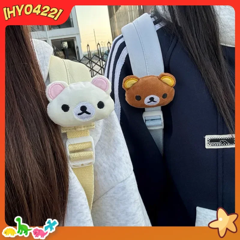 

Cartoon Rilakkuma Kawaii Fluffy Cute Soft Plush Bear Keychain Bag Charm Backpack Decoration Pendant Gift For Bestie Friend Gifts