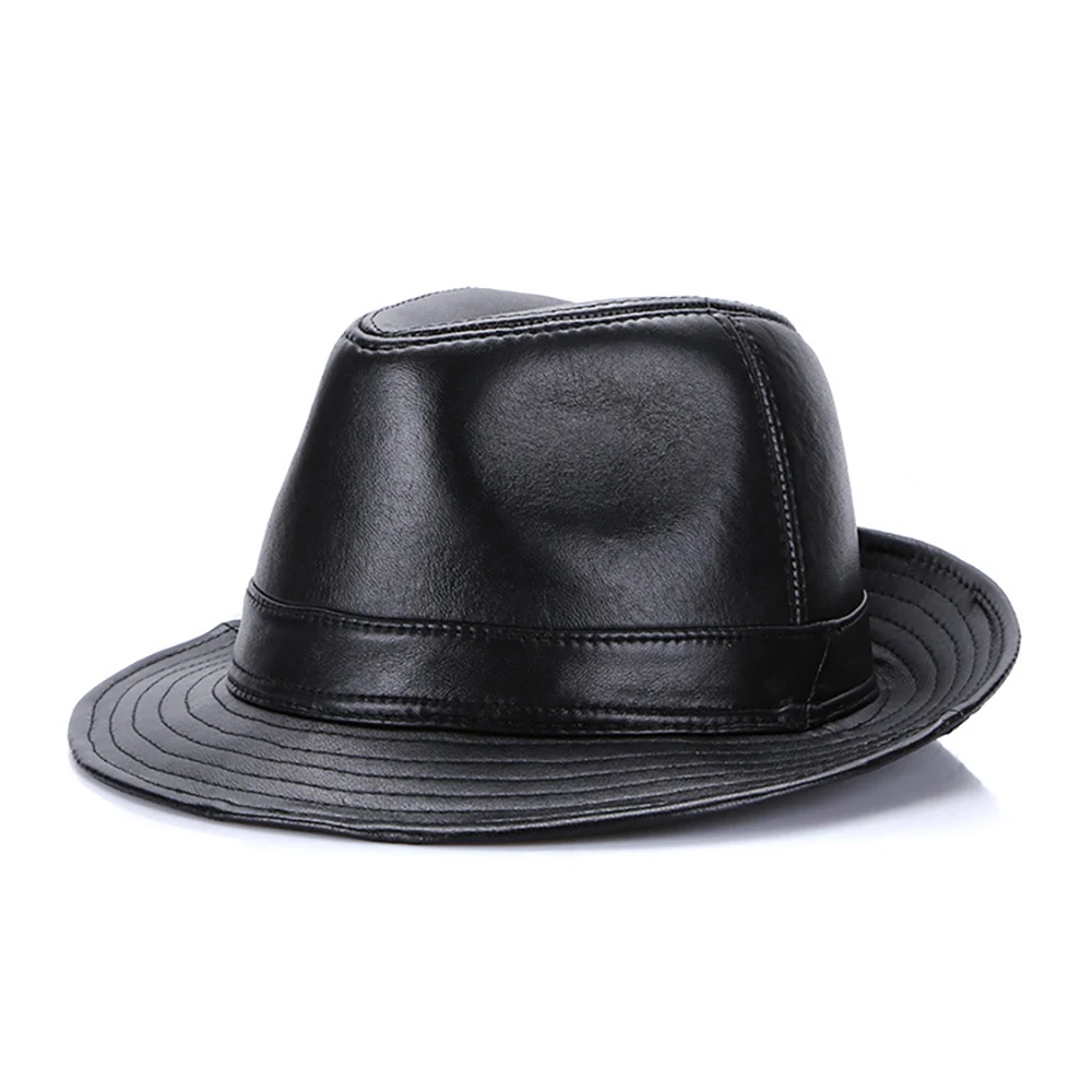 New Style 2024 Hats Sale Real Sheep Leather Caps Men Fashion Brand 100% Real Genuine Sheepskin Leather Cowboy Hot Sale Plus Size