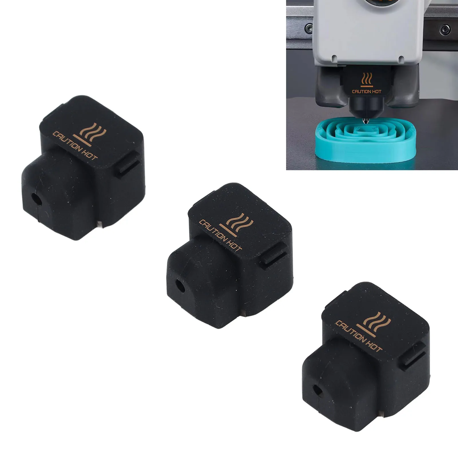 3Pcs Silicone Socks for BambuLab A1 Mini Heat Resistant 3D Printer Hot End Cover Nozzle Insulation Cover