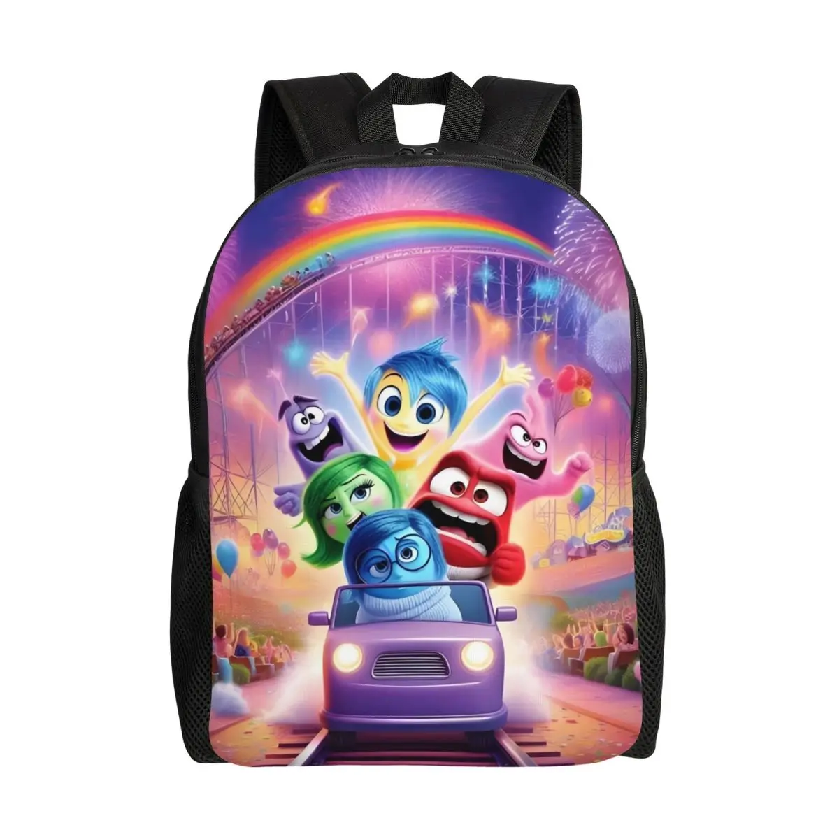 

Custom 3D Print Inside Out Backpack for Girls Boys Cartoon Figure Printed College School Travel Bags Men Women Bookbag