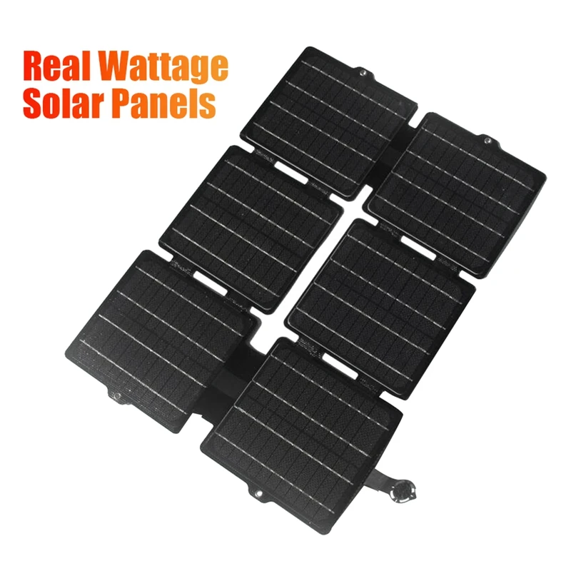 

Hot 30W 5V/12V Foldable Solar Panel ETFE Waterproof Solar Charger Portable Solar Panel Bag Mobile Power For Outdoor Hiking