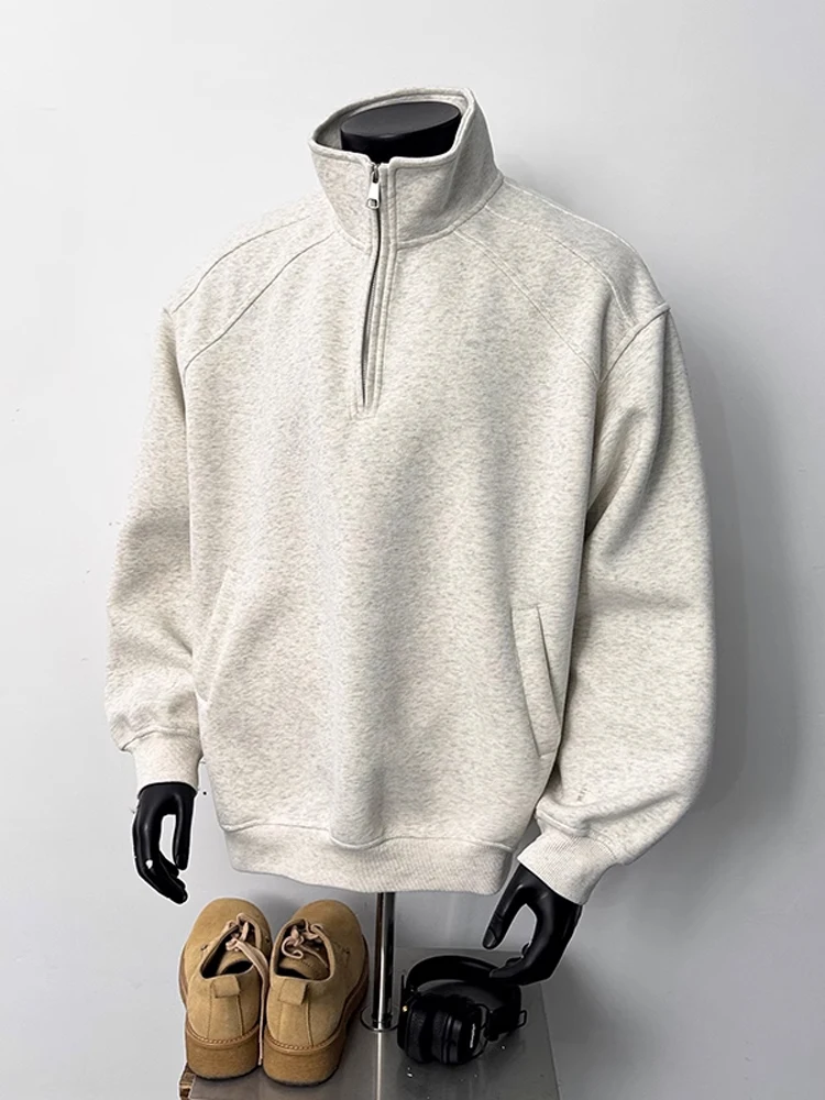 

Мужская толстовка на молнии Cleanfit, весенний американский силуэт в стиле ретро, спортивный топ с воротником-стойкой, белый цветок, повседневная одежда