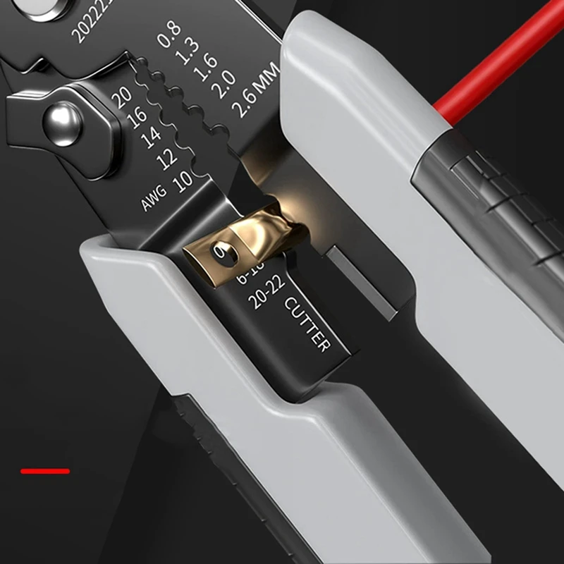 Alicates pelacables de Metal rojo para corte de Cable, herramienta de mano, 1 unidad