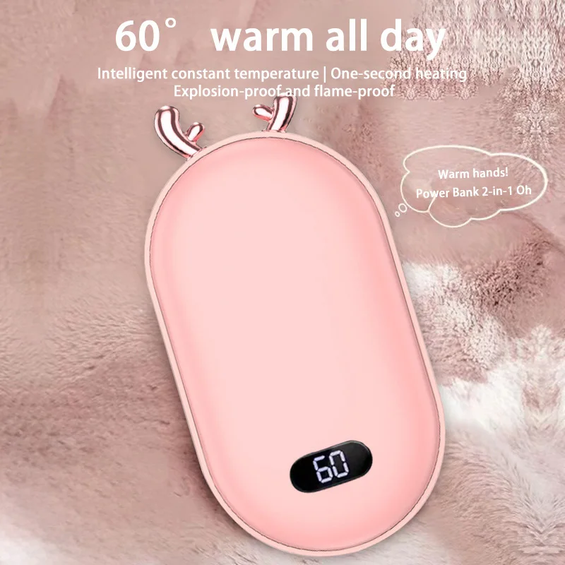 Xiaomi 2 in 1 Pocket Hand Warmers Power Banks 10000mAh Battery Temperature Display & Adjustable Portable Hand Warmers