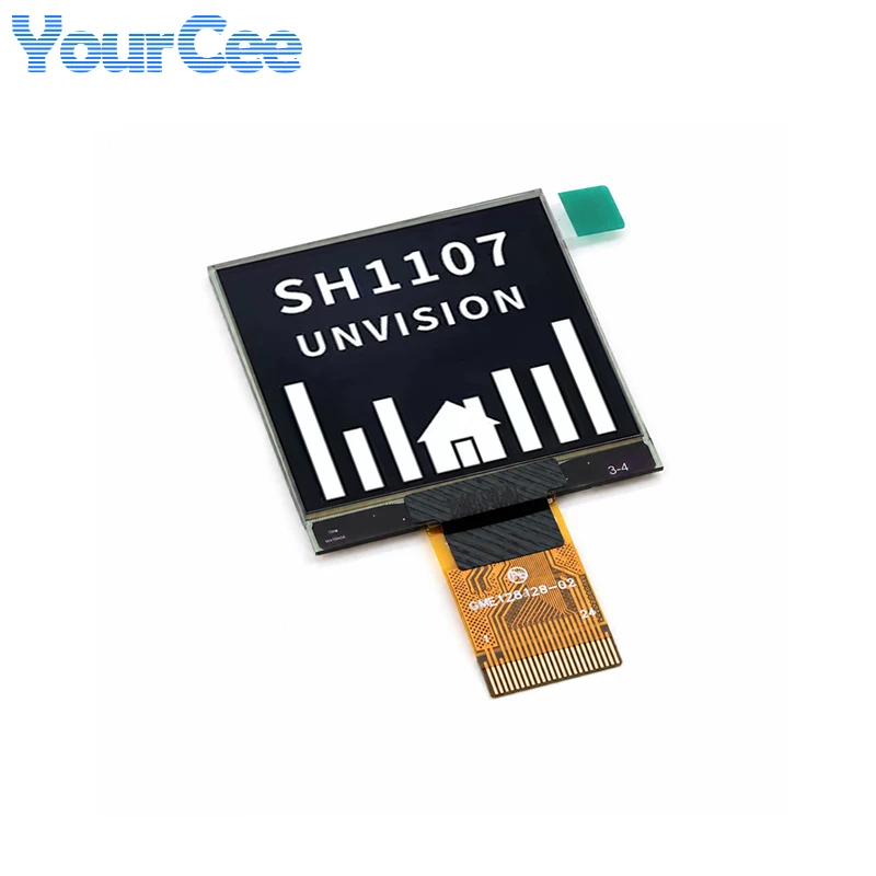 1,5-calowy moduł wyświetlacza OLED LCD 1,5" z sterownikiem SH1107, ekran z portem szeregowym 128*128 128x128, biały ekran bez obudowy — zdjęcie produktu 5