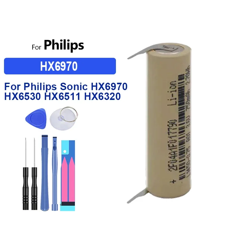 HX6970 Battery For Philips Sonic HX6970 HX6530 HX6511 HX6320 HX6330 HX6720 HX6710 HX6760 HX9350 HX65 HX67 For Sonicare Flexcare