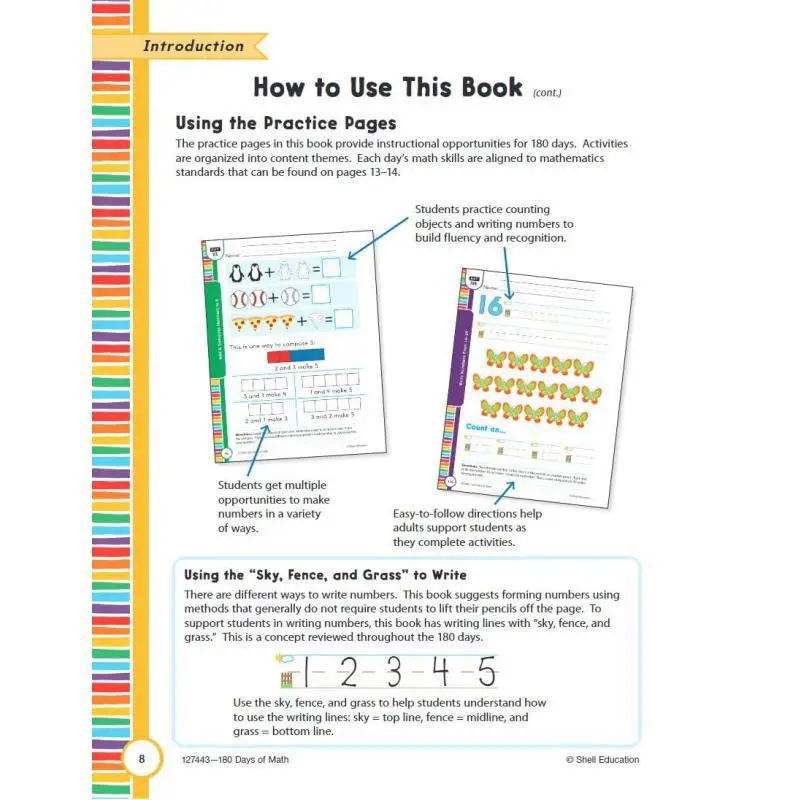 180 Days Of Math For Prekindergarten Darcy Mellinger Shell Education 9781087652030 Book