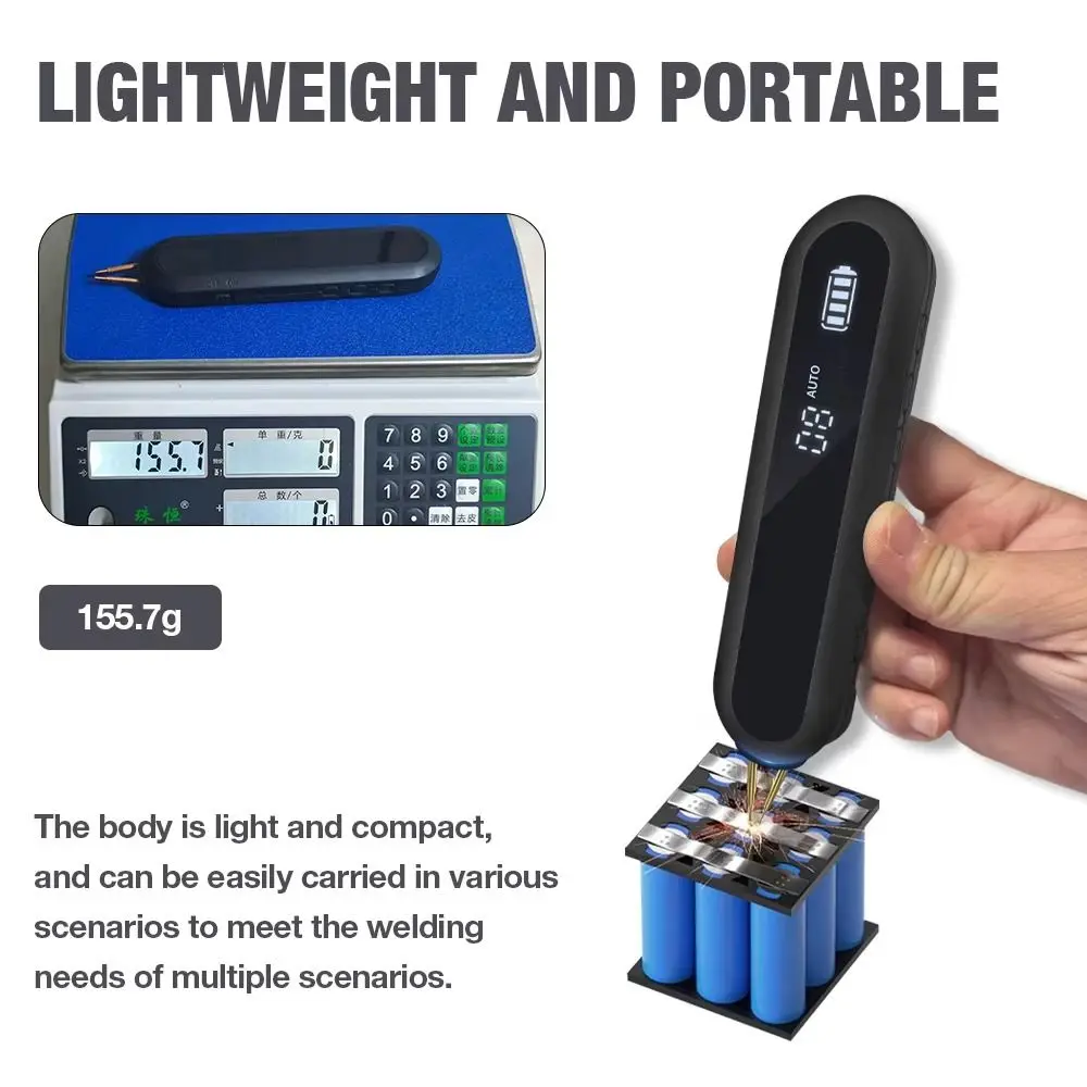 2-in-1スポット溶接機-led照明付き-デュアルパルス溶接回路基板溶接ツール-ハンドヘルドポータブルバッテリースポット溶接機