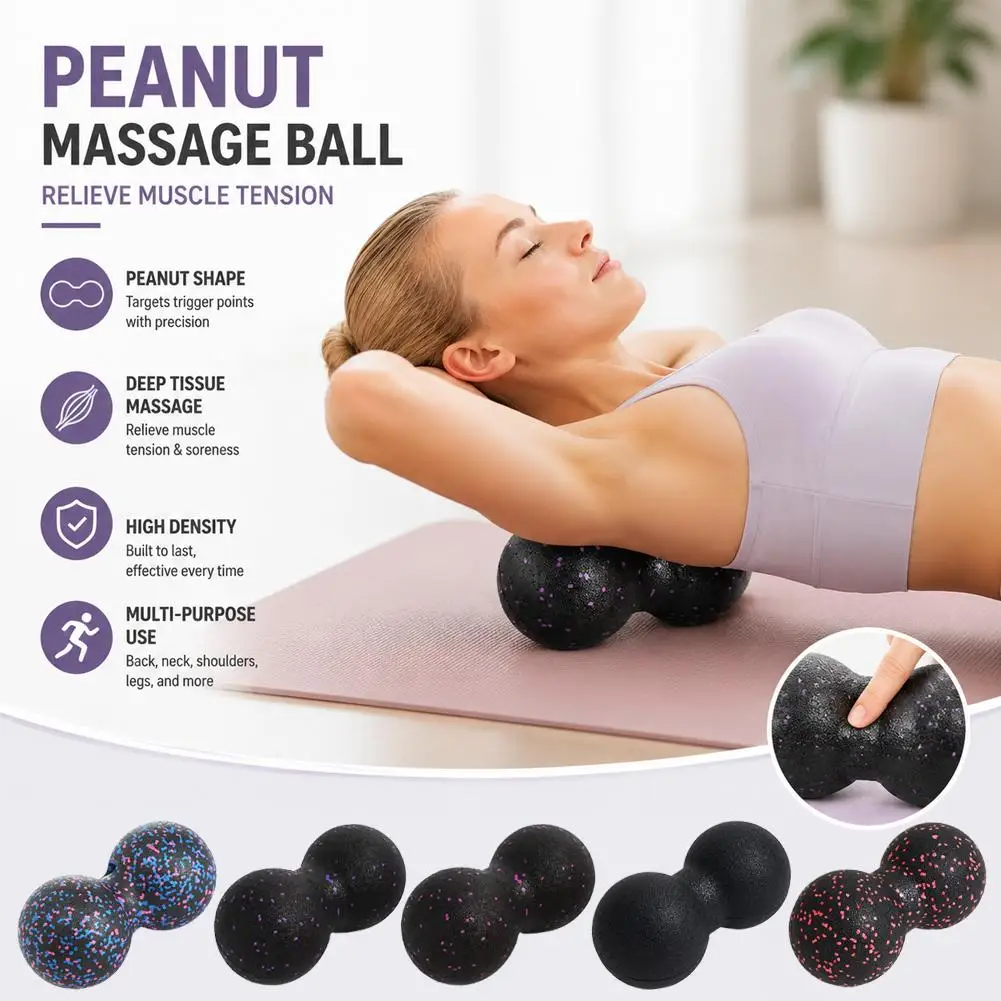 Peanut Massage Ball EPP Deep Tissue Myofascial Release Plantar Fasciitis Back Neck Foot Muscle Pain Relief Yoga Fitness