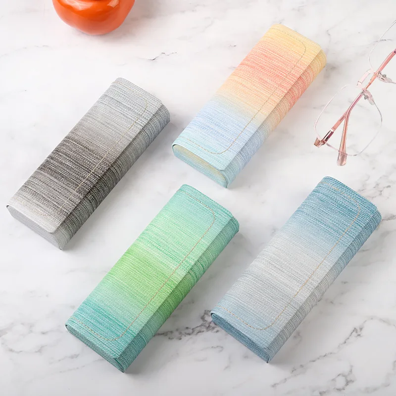 1PC Rainbow Color Clamshell Sunglasses Box Portable Protective Eyeglasses Case Holder Unisex 4 Colors Eyeglass Cover
