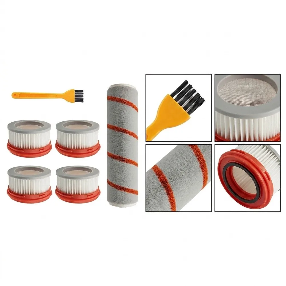 Replacement Accessories Kit For Dreame V8 V9 V10= V11 Vacuum Cleaner, Includes Main Roller Brush, 4 HEPA Filters & Cleaning Tool