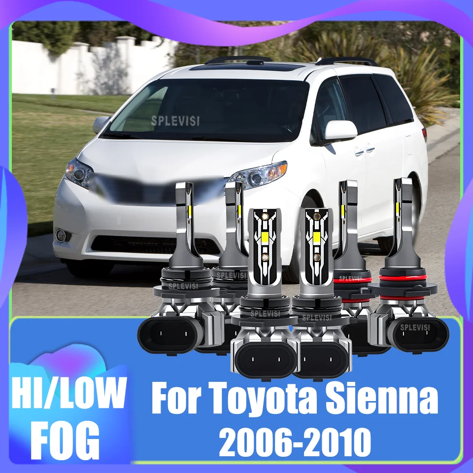

Automotive Optimal Light Spread Headlight High Low Beam with Fog Lights 9005 9006 For Toyota Sienna 2006 2007 2008 2009 2010