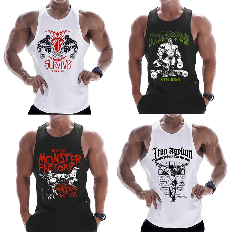 Odzież Fitness mężczyźni koszulka uwydatniająca mięśnie bawełna mężczyźni Tank Top trening kulturystyka mężczyźni odzież sportowa Tank koszulka bez rękawów kamizelka