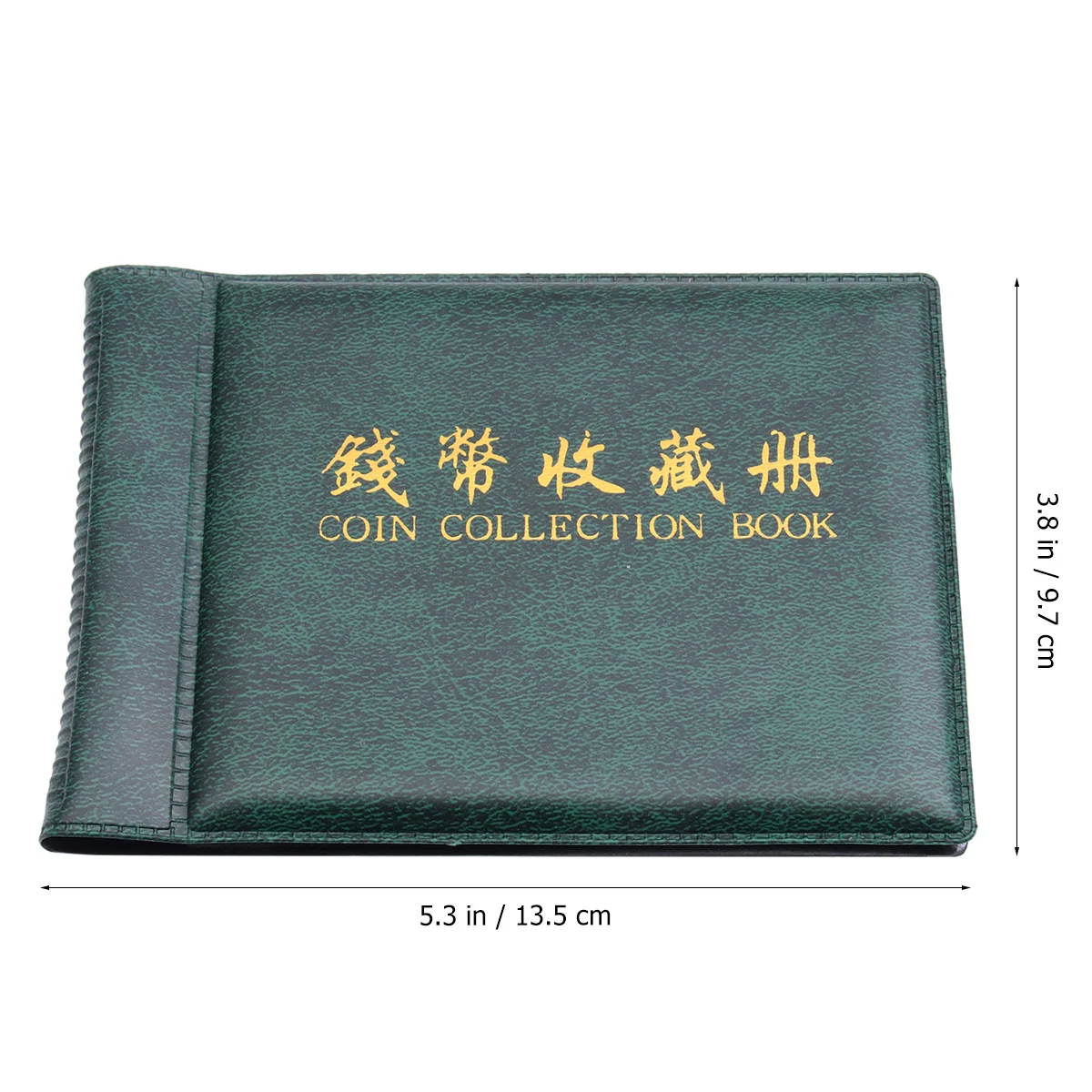สมุดสะสมเหรียญ สีเขียวเข้ม ขนาด 13.8x9.8 ซม. ปก PU 10 หน้า 60 ช่อง สำหรับเก็บเหรียญ แคป โทเคน เหรียญตรา ป้าย ตราสัญลักษณ์