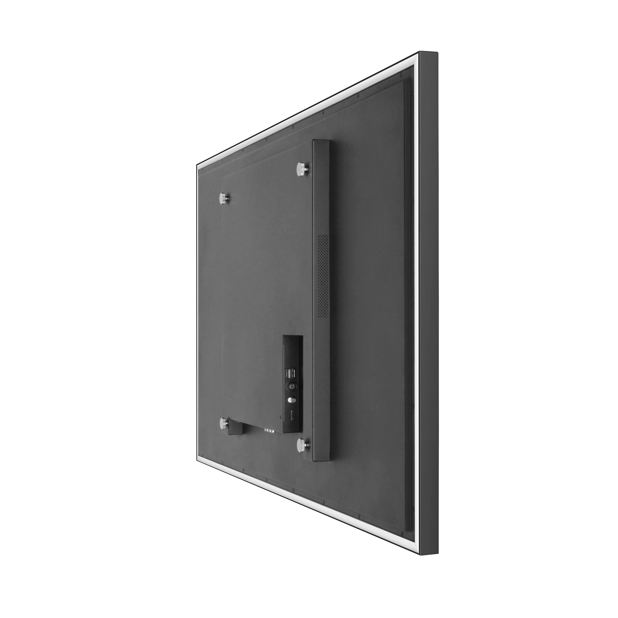 تلفزيون مرآة ذكي 43 بوصة مع ضوء 4K UHD شاشة تلفزيون مقاوم للماء Goo-gle مساعد التحكم الصوتي DTV موالف فندق ماكياج