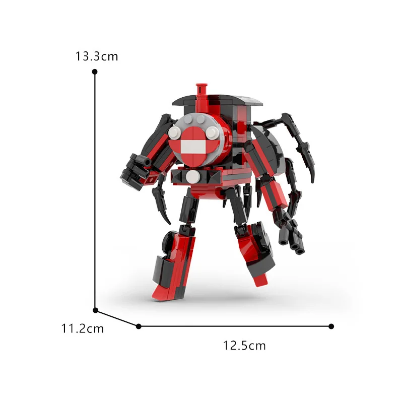 الرعب شيطاني العنكبوت قطار اللبنات MOC تشو تشو تشارلز الشر نموذج قطار متغير لتقوم بها بنفسك الاطفال لغز اللعب هدية عيد ميلاد #5