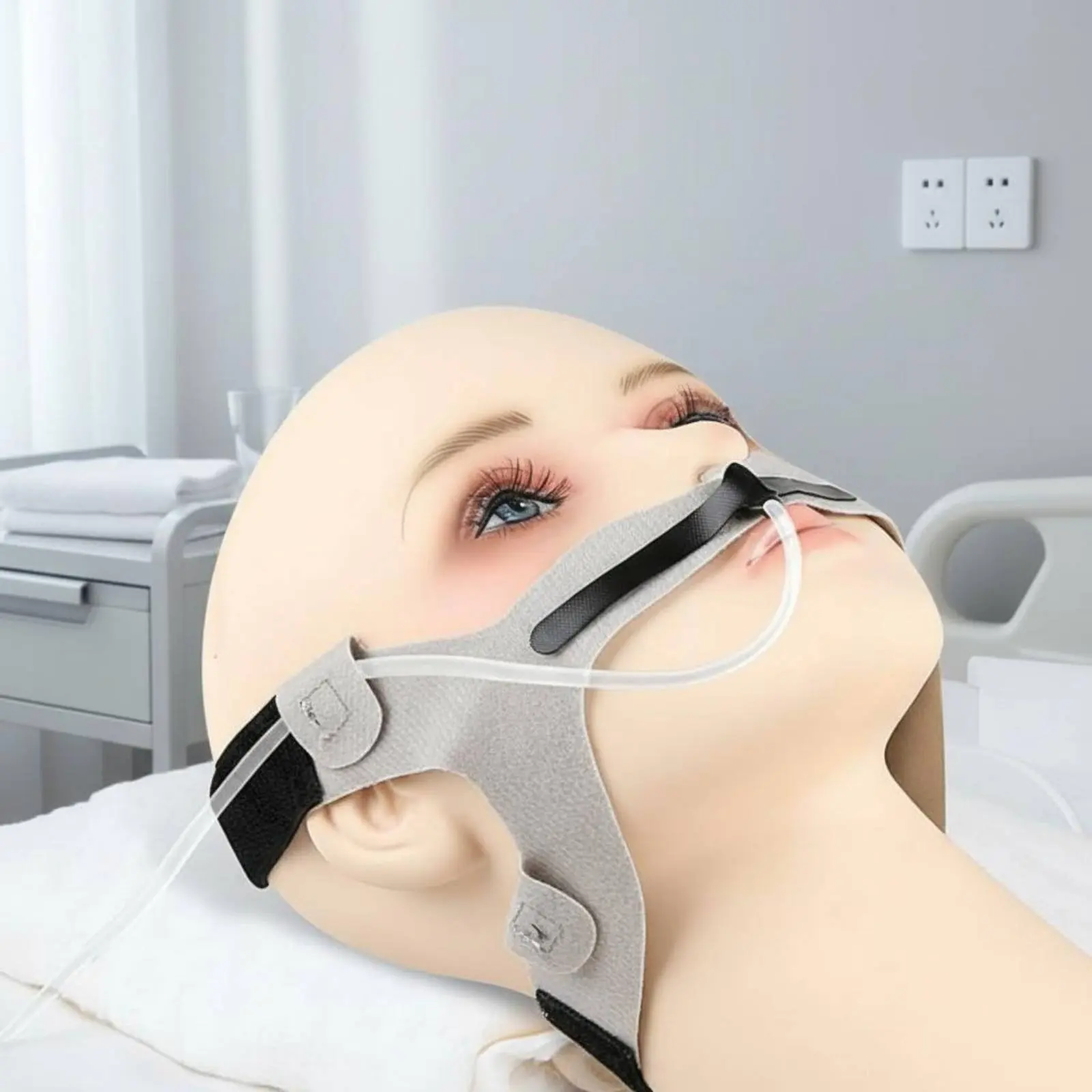 feeding-tube-strap-adjustable-nasal-cannula-strap-nasal-cannula-holder-hook-and-loop-closure-respiratory-tube-holder-elastic