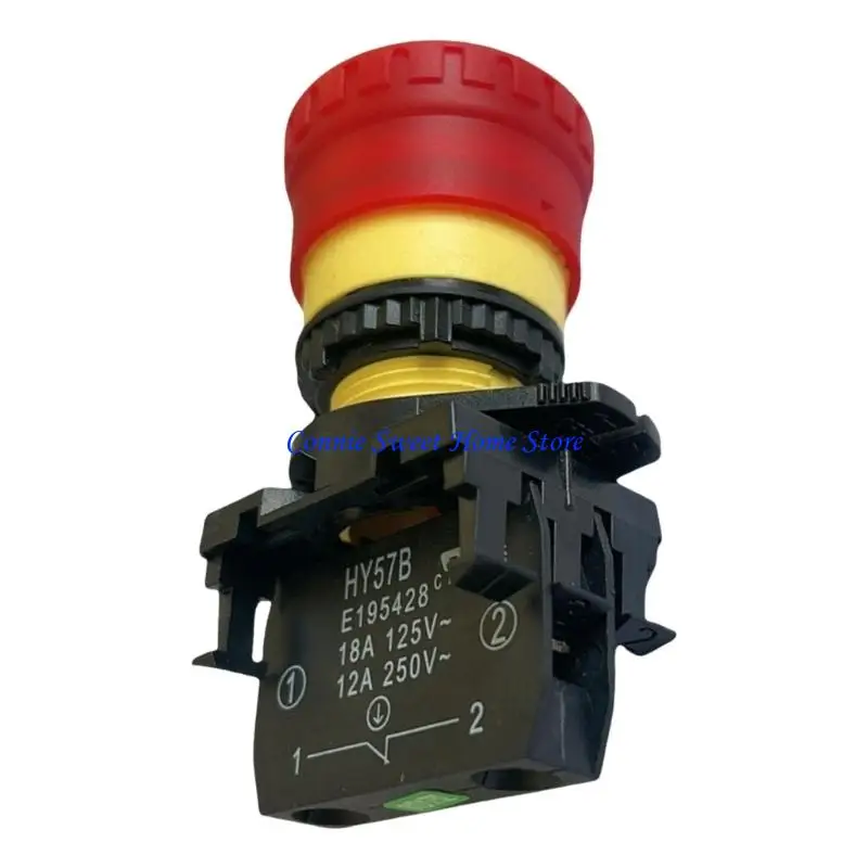 lxaf-hy57b-非常停止押しボタンスイッチキノコヘッド緊急停止回転スイッチラウンド押しボタンスイッチ