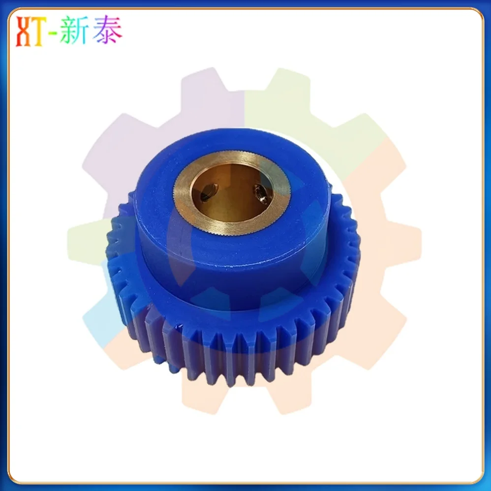 Best Quality 40 Teeth 84x25x46mm Blue Plastic Gear For Printing Machine Spare Part