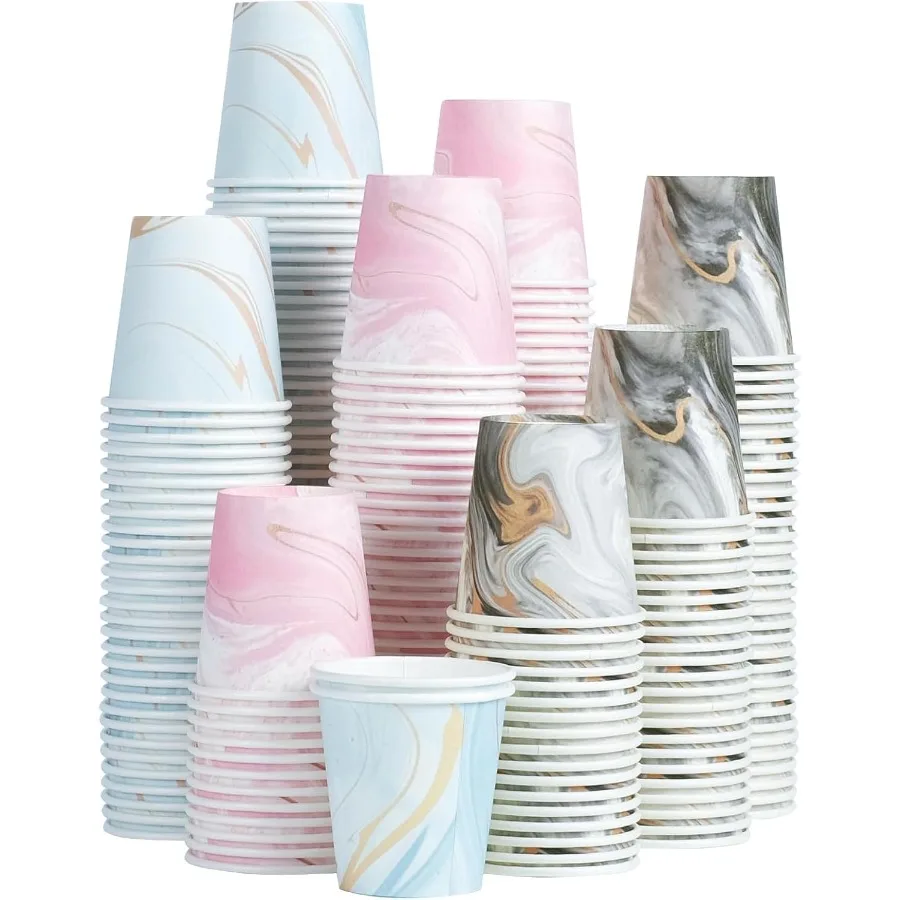 

300 упаковок, бумажные стаканчики на 3 унции, одноразовые маленькие стаканчики для полоскания рта, стаканчик для ванны, бумага 3 унции для ванной комнаты, дня рождения, путешествий, мероприятий