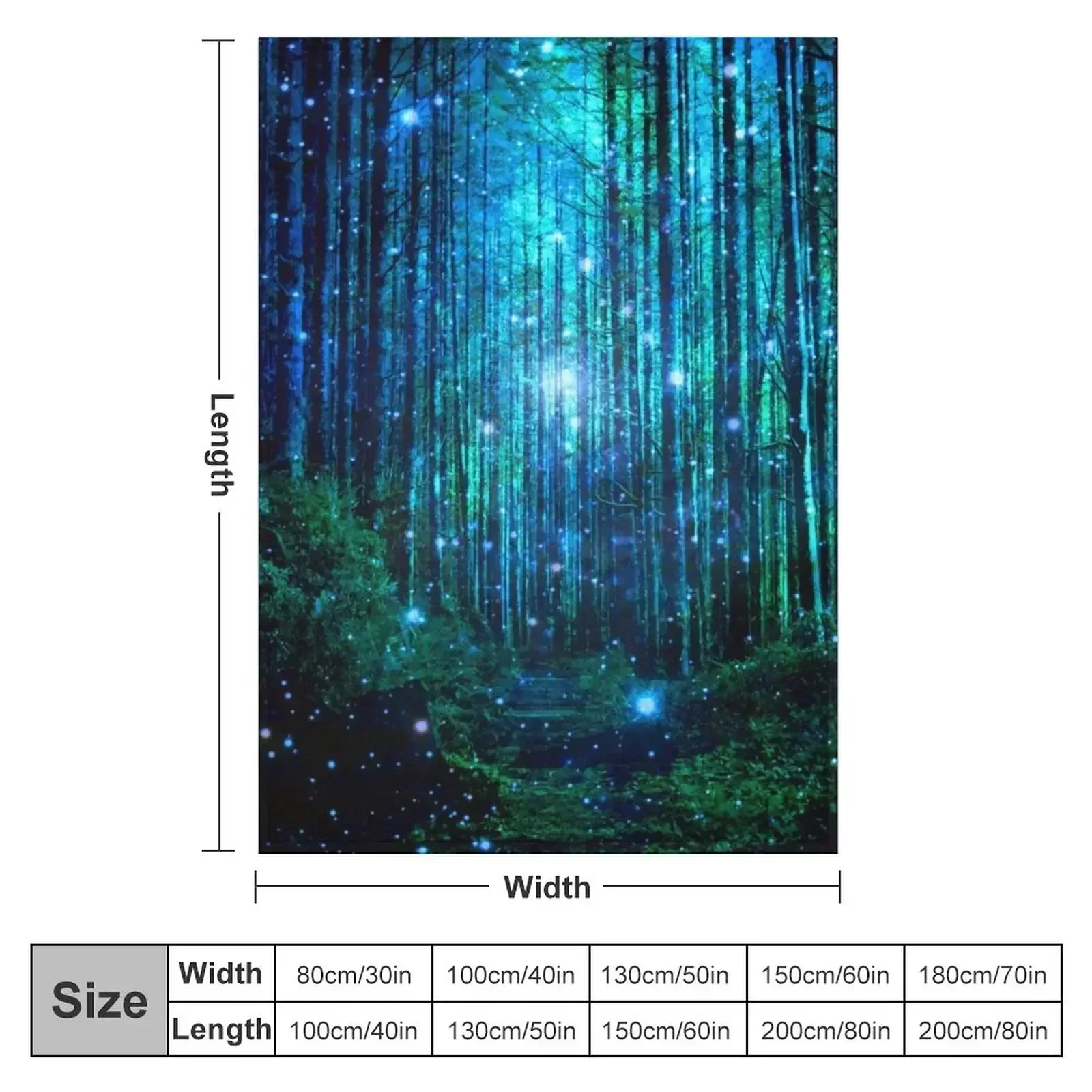 In the magical Forest Throw Blanket Decorative Sofas cosplay anime Baby anime Cute Plaid Luxury Thicken Blankets