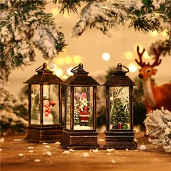 New Christmas Wind Lamp Candle Table Lamp Small Night Lamp Elderly Snowman Christmas Decoration Small Night Lamp Desktop Decor