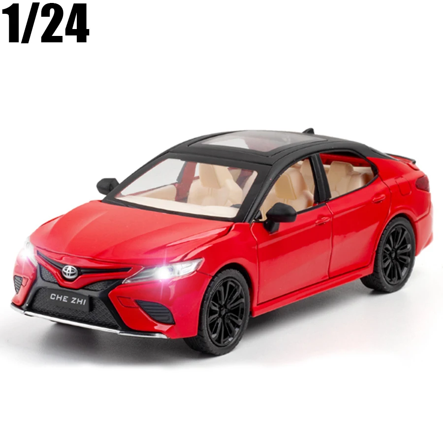 1:24 Toyota Camry Eighth Generation Camry Metal Die Cast Toy Car Alloy Pull Back Model Vehicle For Kids Toys Gifts A165