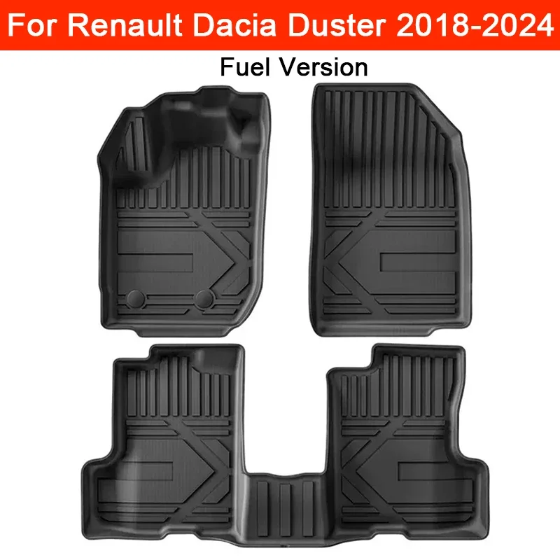 

Car Floor Mats for Renault Dacia Duster 2018-2024 TPE Car Carpet Floor Liners Waterproof Trunk Mats Foot Pad Fuel Version