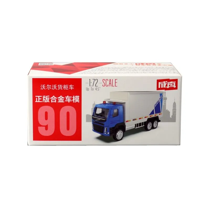 Diecast Metal Toy Car Model 1:72 Scale Container Transport Truck Engineering Pull Back Educational Collection Gift Kid Match Box