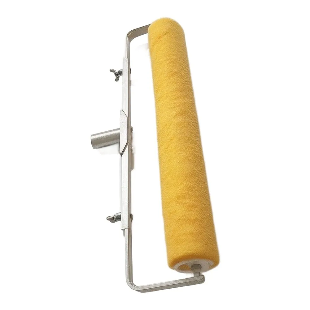 Lambskin Roller Brush with Aluminum Alloy Handle for Artistic Application and Texture Effects on Walls and Surfaces