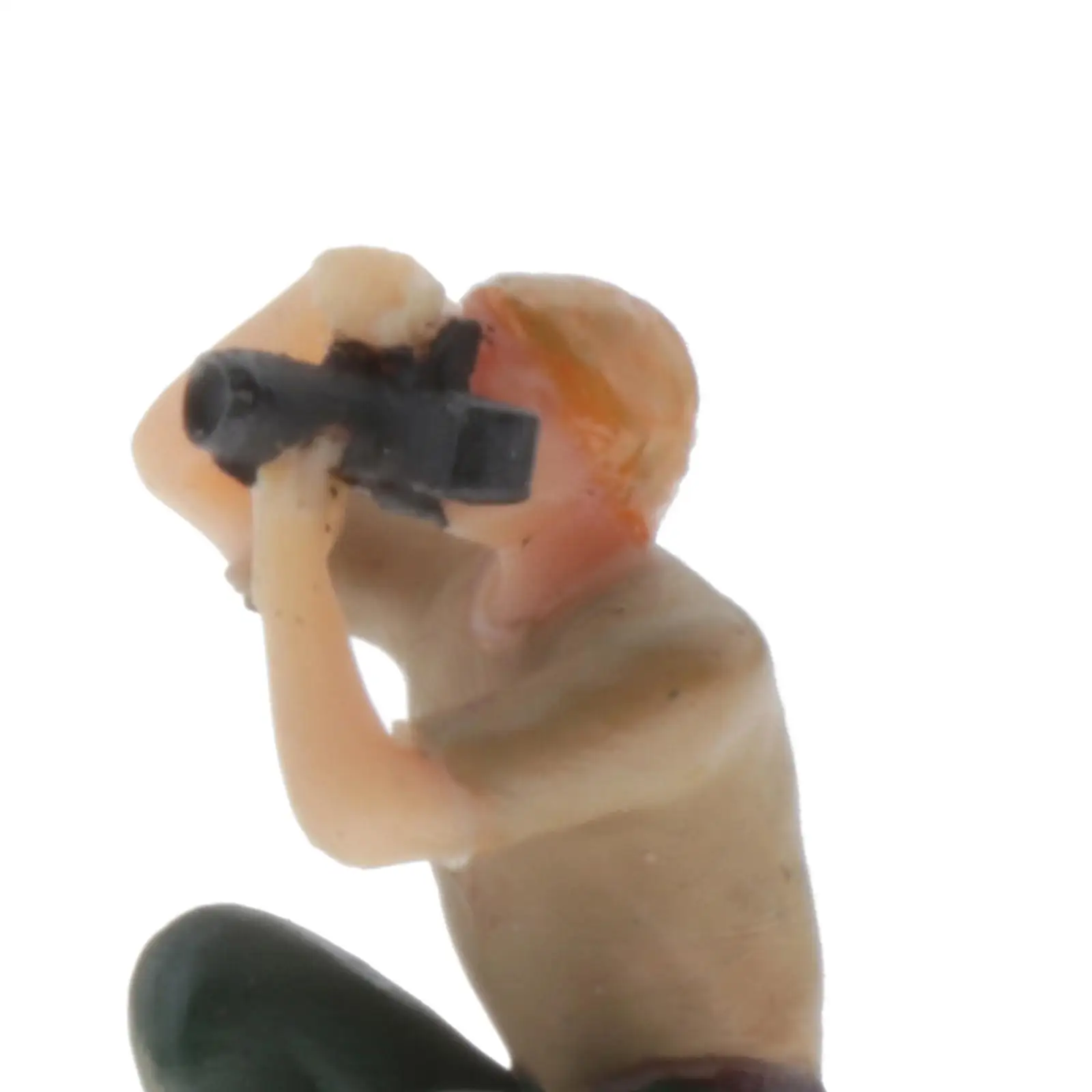 Małe figurki fotografów w skali 1/87, figurki ludzi, dekoracje na biurko, akcesoria do układu parku