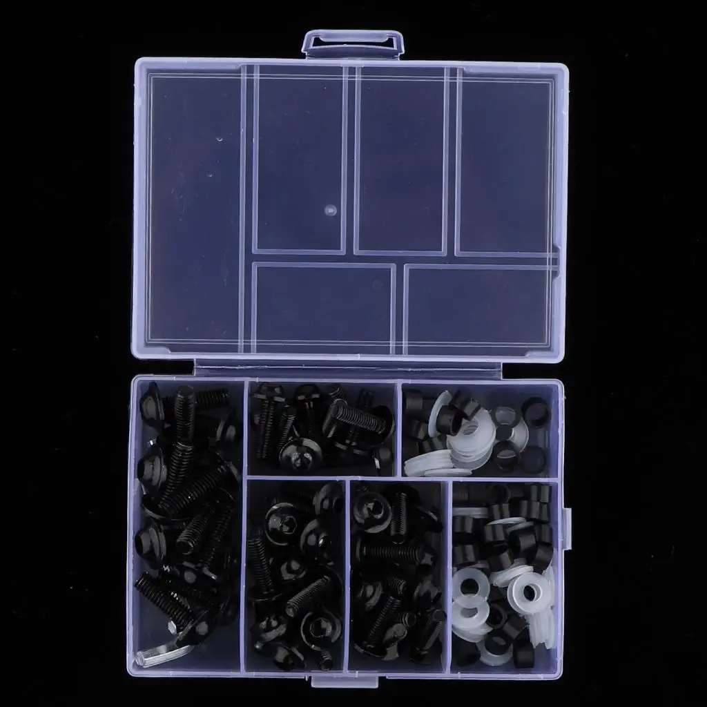 

Motorcycle Fairing Bolt Kit with Washers and Spanner Durable Metal Screws Set for Honda VFR800 Fairing Restoration