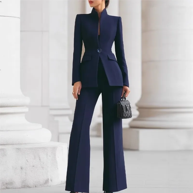 Greenora Women Suit 2 Pieces White Single Button Solid Slim For Wedding Business Work Office Daily Commute Casual Set Blazer And