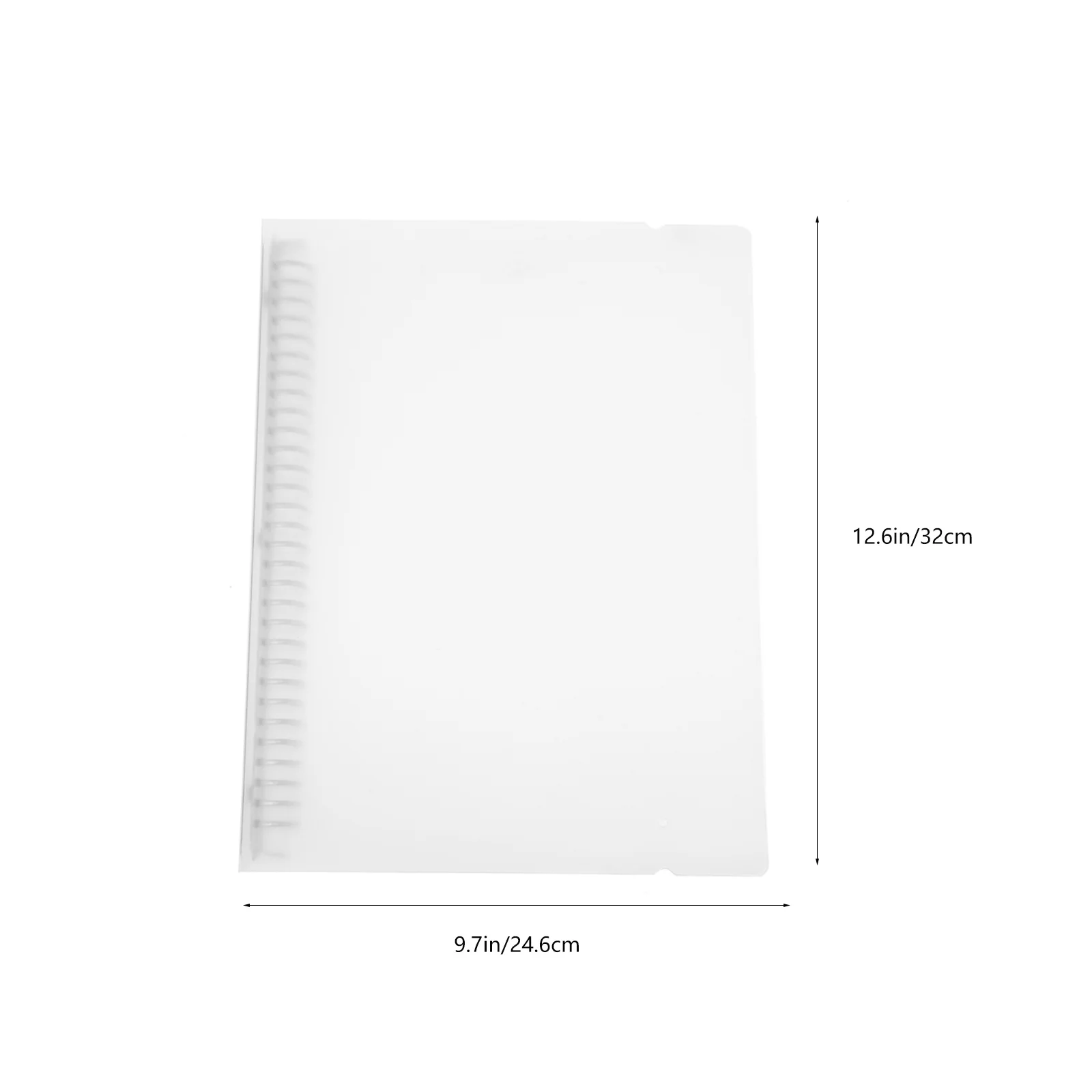 Cubierta de carpeta de hojas sueltas, Protector de manual de PP recargable, carpeta planificadora translúcida, Protector de Bloc de notas
