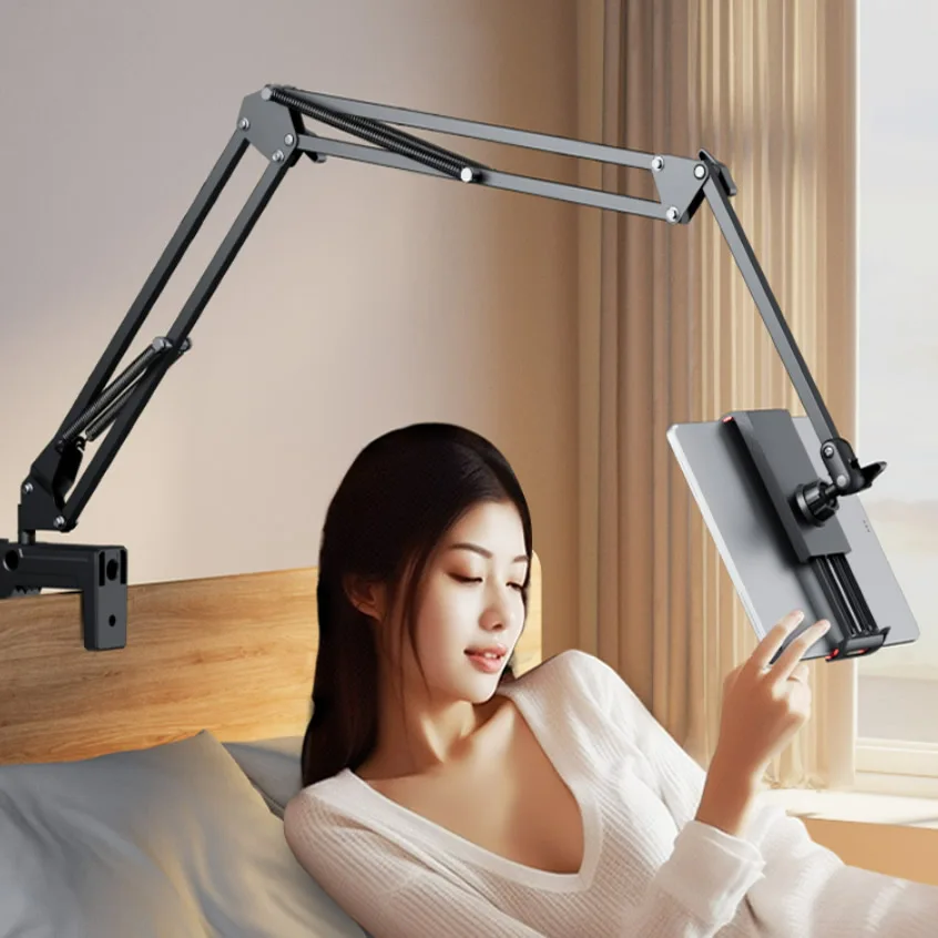 Supporto Universale Girevole 360° Per Tablet E Smartphone 4.5-13 Pollici – Braccio In Alluminio Stabile - 2