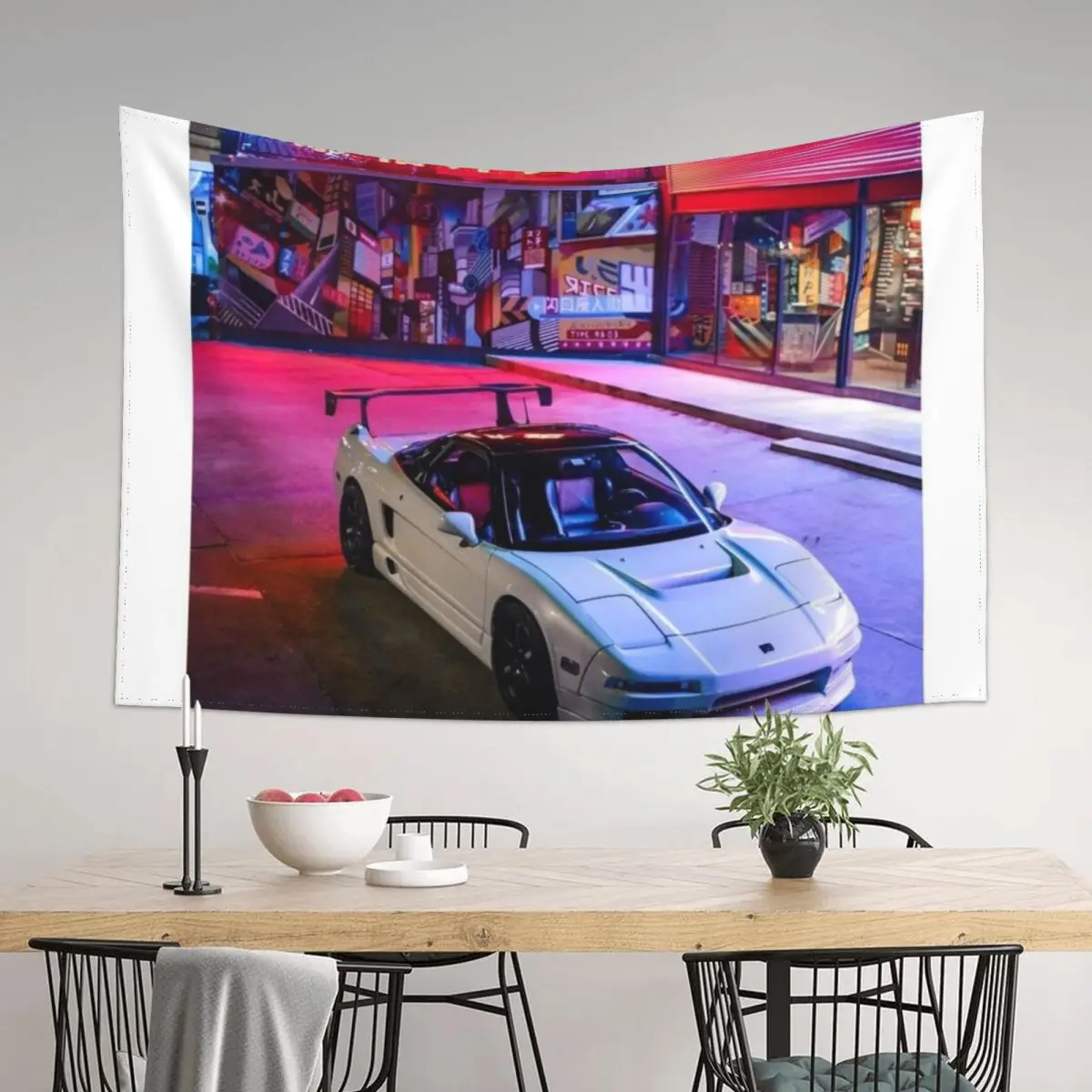 

Purple Neon JDM Tapestry Bed Room Decoration Wall Hanging Wall Living Room Decoration Tapestry