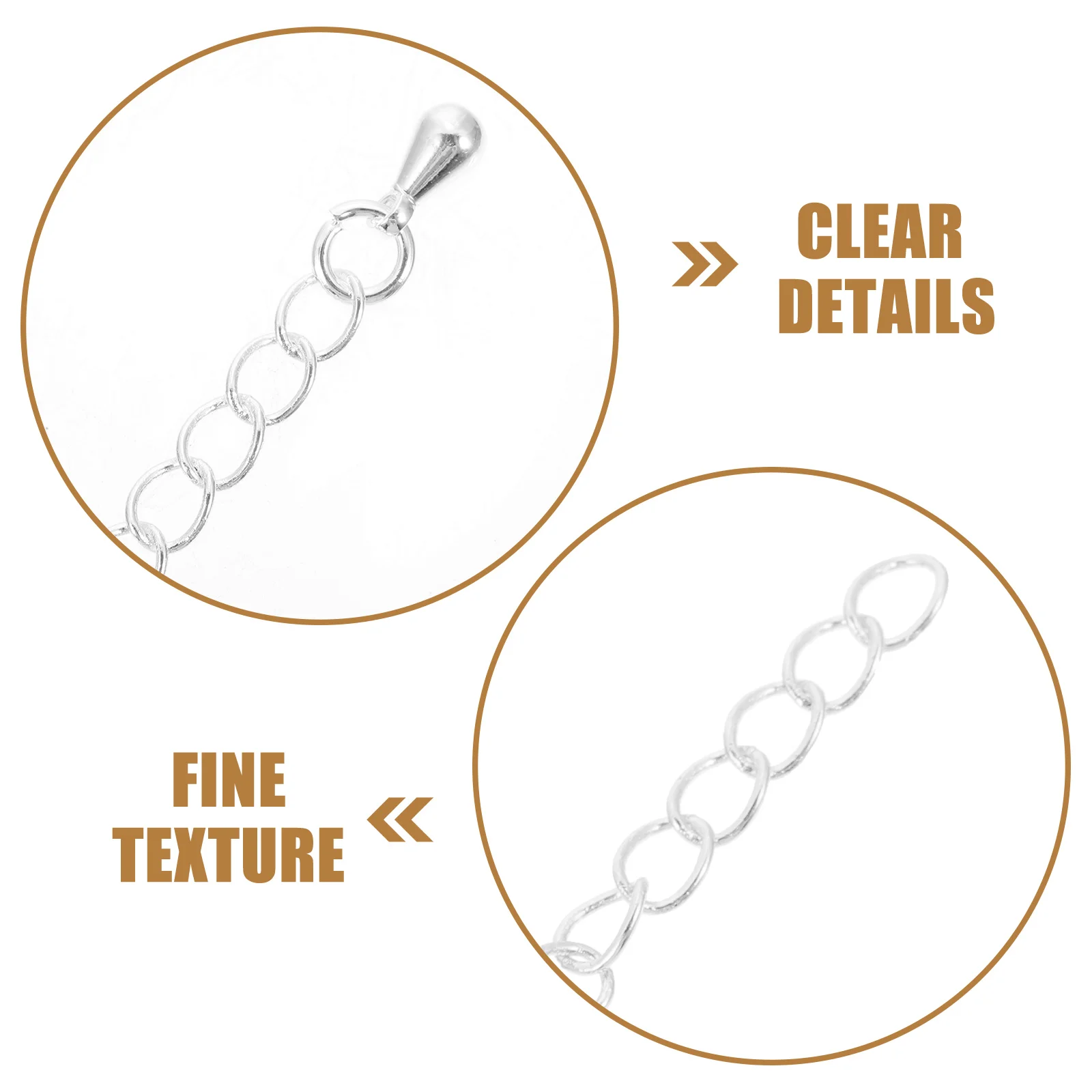 

8pcs Necklace Extender Chains Bracelet Extenders Stylish Extension Chains For Diy Jewelry Making Chain Extension Durable Smooth