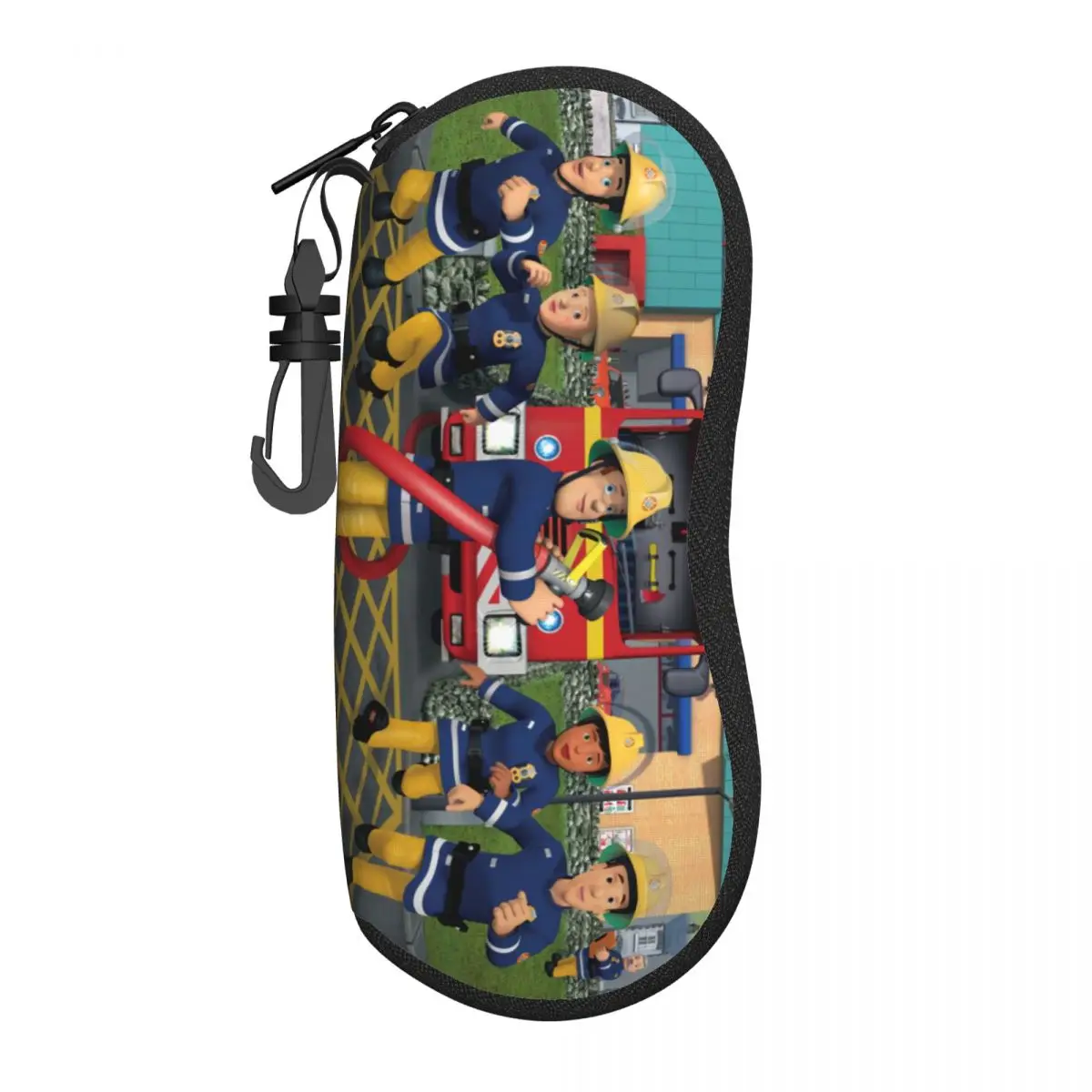 Custom Fireman Sam Shell Glasses Case Unisex Fashion Cartoon Firefighter Eyeglasses Case Sunglasses Protector Box