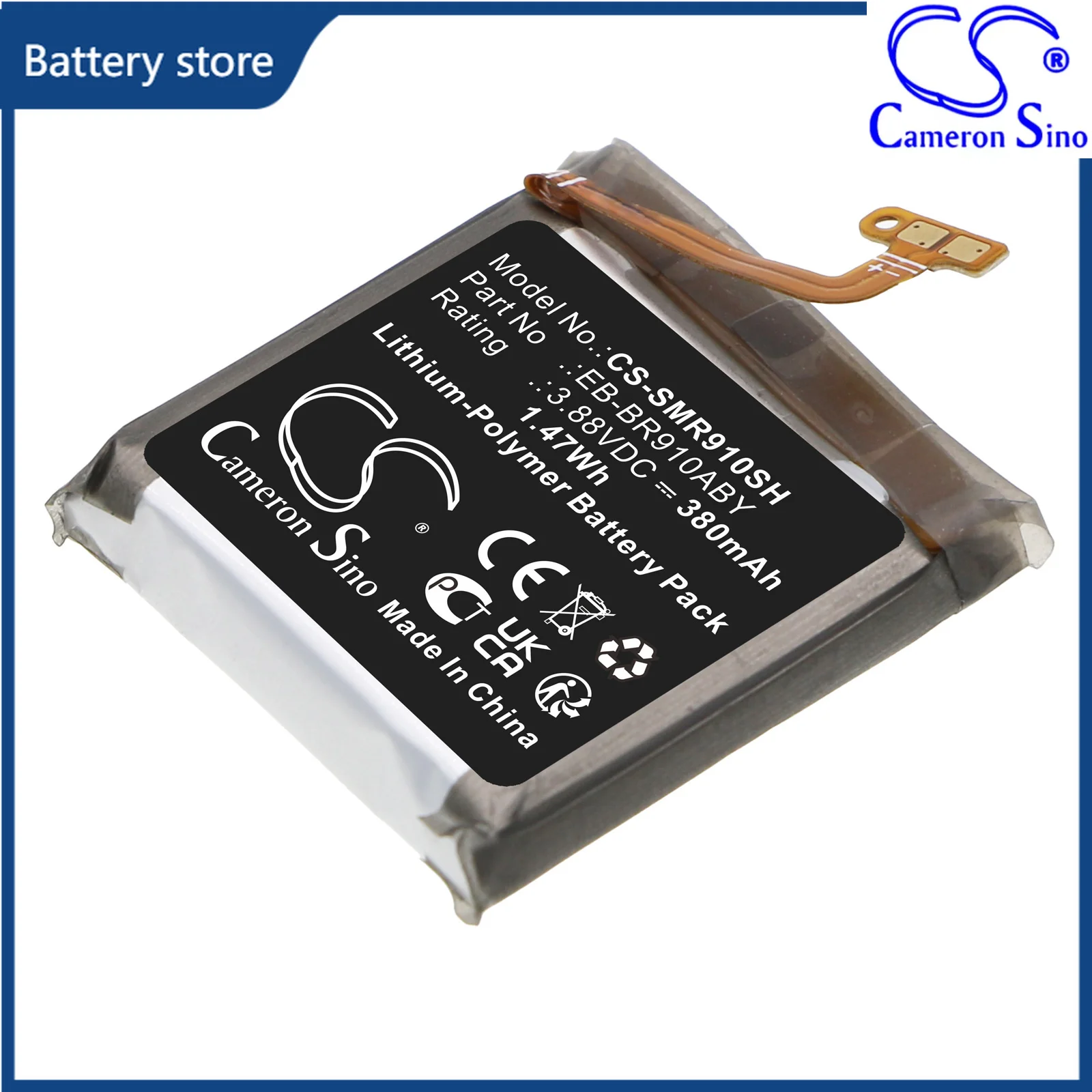 3.88V 380mAh Smartwatch Battery GH43-05114A EB-BR910ABY for Samsung Watch 5 44mm, SM-R915U, SM-R910, SM-R915 +TOOLS KIT