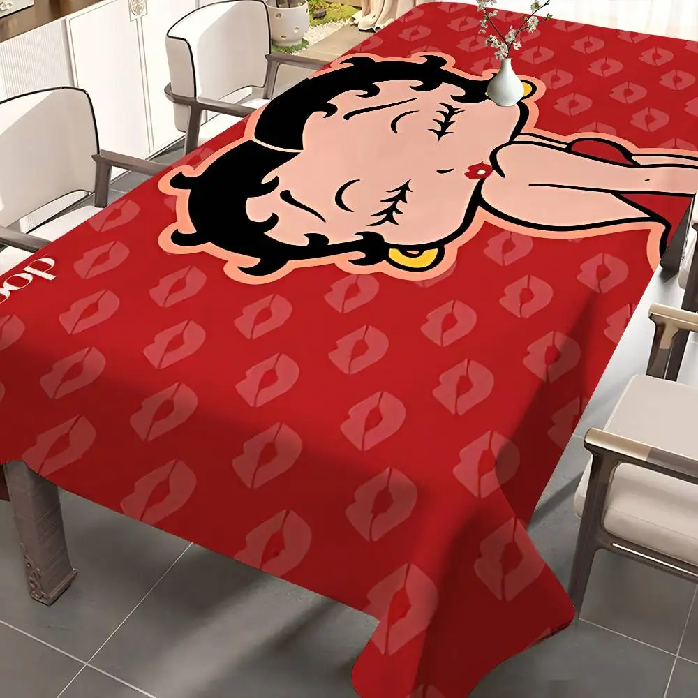 B-Bettys B-Boops Mantel Rectangular Mancha Mantel Oilcloth Mantel Mesa Mantel Impermeable Decoración