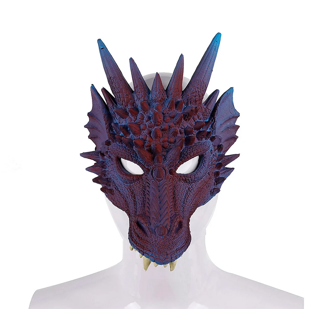 Dragon Mask Cosplay Costume Prop Mask Dress-up Face Cover Accessory Photography Props for Masquerade Party Carnival Performance