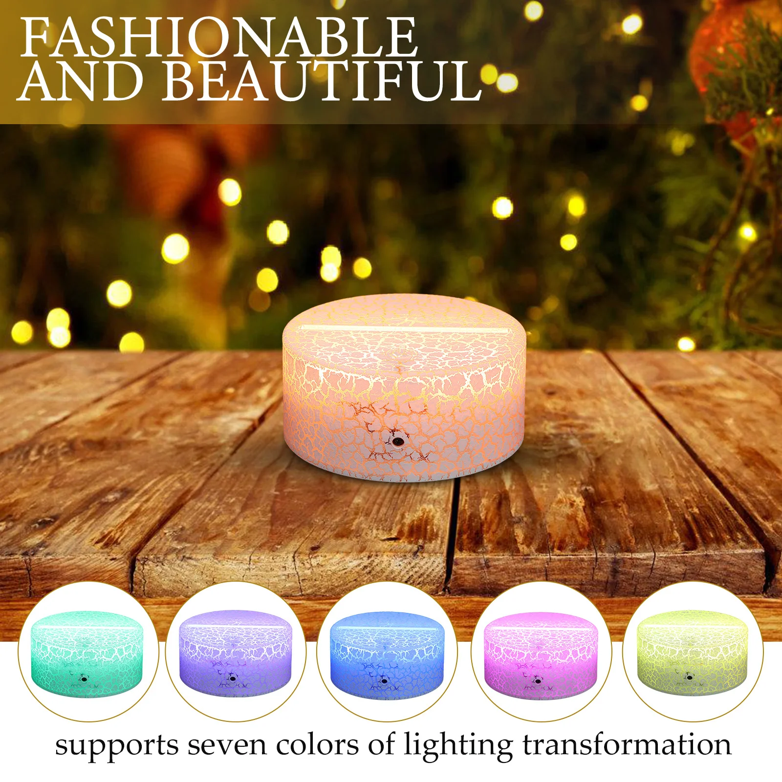 

Touch Control Lamp Usb Charging Base Adjustable Brightness Color Changing For Bedroom Night Light Display Stand