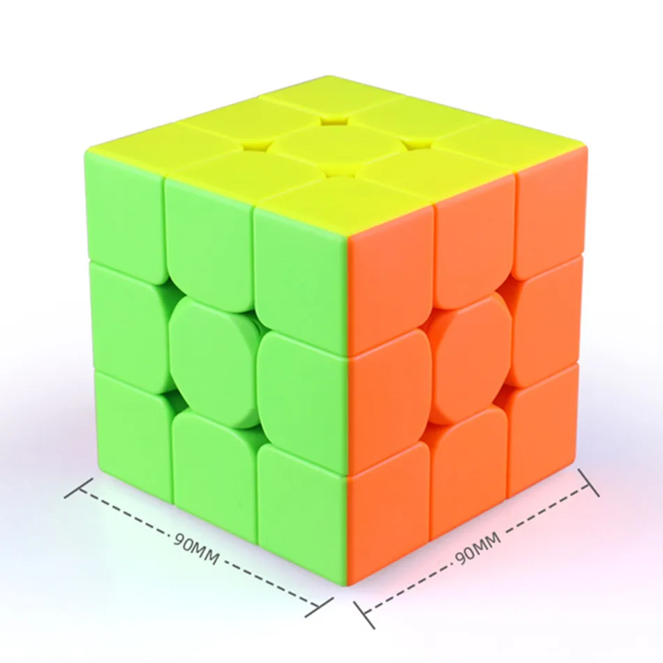 QiYi QiMeng Plus 3x3 90mm Stickerless Magic Cube Big 3x3x3 Speed Cube 9cm Antistress Cubes Learning Educational Puzzle Cubes Toy