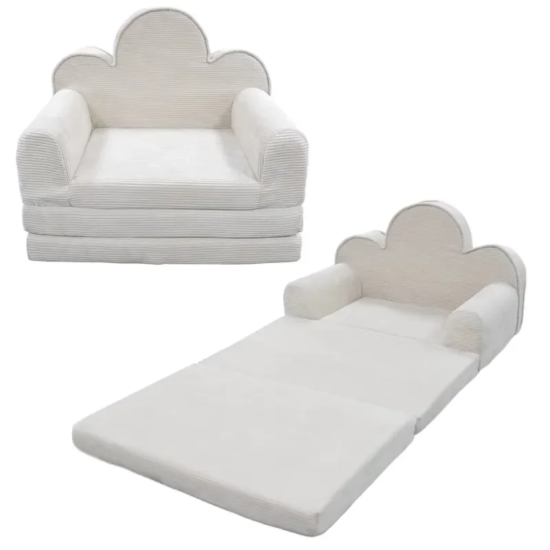 for Children Sofa Large Unfolded Area 2 in 1 Convertible Foldable Couch Suitable for Kids Sleeping and Playing Floor Seat