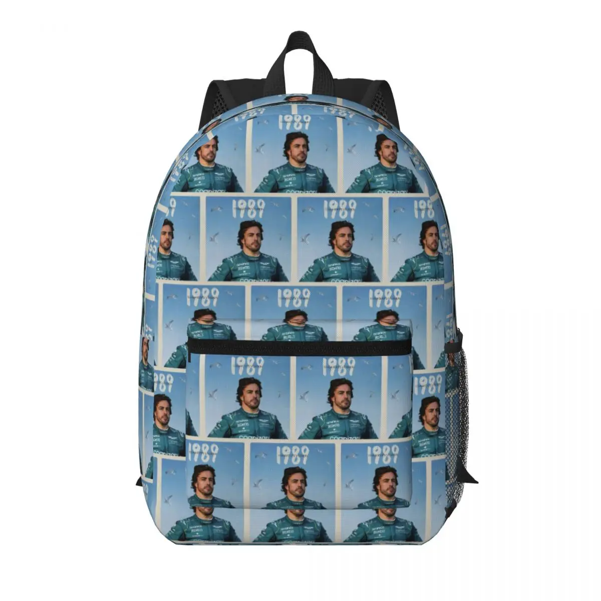 1989 Ferdinand Fernando Alonso Student Backpack School Bag Hiking Travel Daypack for Men Women Bookbag Shoulder Bags