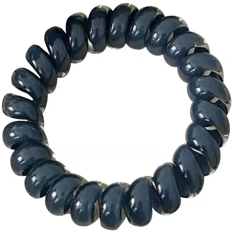 رباط شعر مرن متين على شكل حبل هاتف، تصميم جديد للصيف، متعدد الاستخدامات لتسريحة ذيل الحصان، أزياء كورية #4