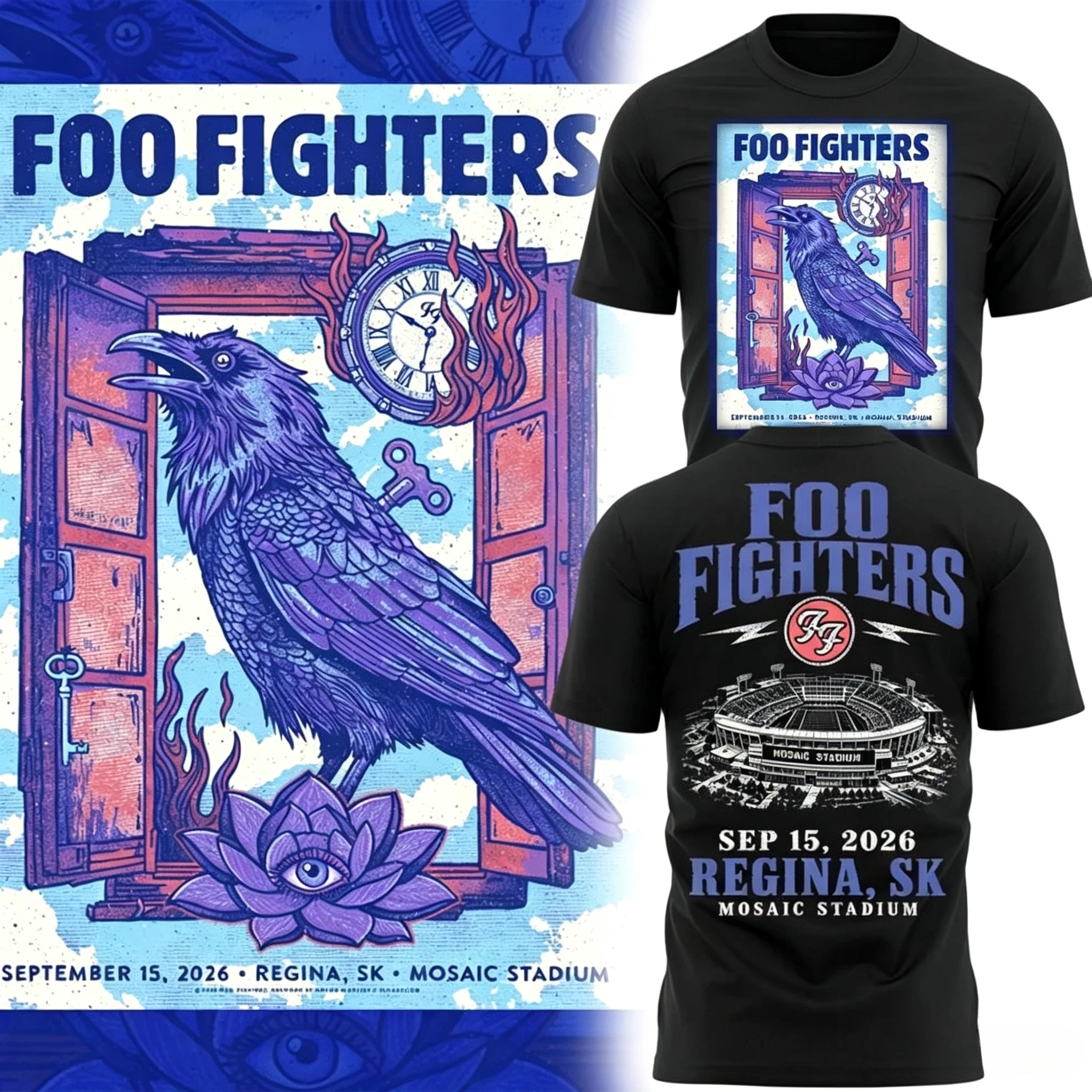 Foo Fighters 26th September 2026 Las Vegas Allegiant Stadium Concert T Shirt Rock Music Band Oversized Short Sleeve Graphic