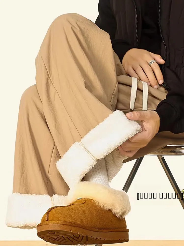 

Thiened Fce Winter Ski Pants Men's Outdoor Windproof Waterproof Warm Casual Trousers Thiened Cold Resistant Cotton Tro...