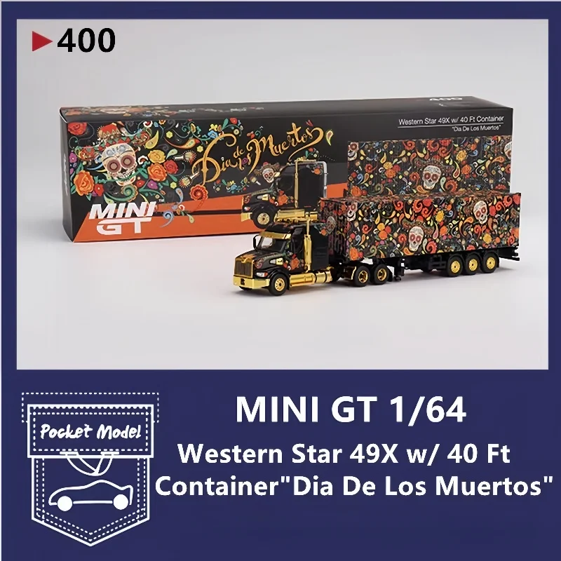 1:64 Western Star American Day of theDead, картина из литого под давлением сплава 400, миниатюрная модель, коллекция деталей для взрослых, подарки для мальчиков
